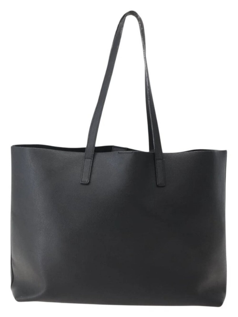 SAINT LAURENT Tote Bag Leather Black Auth hk3059 - Picture 2 of 16